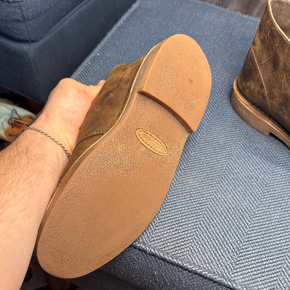 Clarks Tan Leather Chukka Boots - Picture 6 of 12